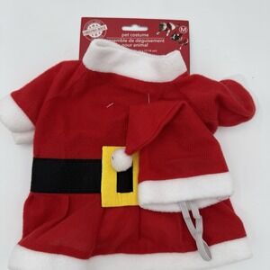 Christmas House Pet Costume Set Santa and Elf Holiday Outfits Medium 2 Pack